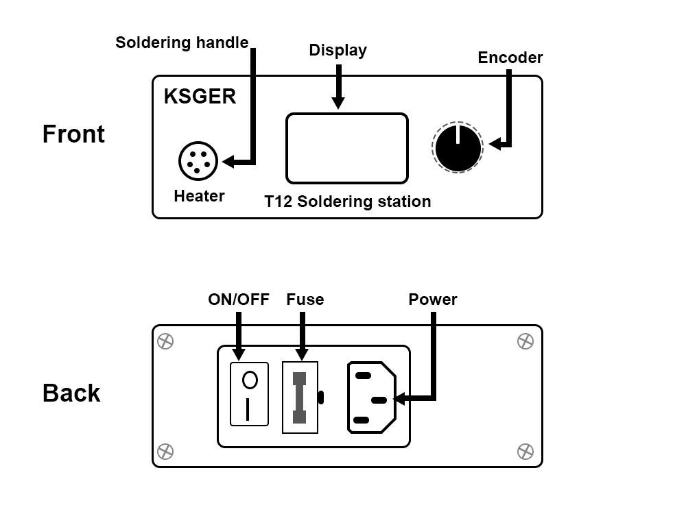 KSGER T12 Soldering Station OLED Adjustable Temp STM32 V2.1S with Electric Soldering Iron Tip Heating Core