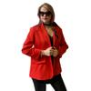 Fierte Women's Large Size Jacket Lm95160 Men's Collar Double Button Stamp Lining