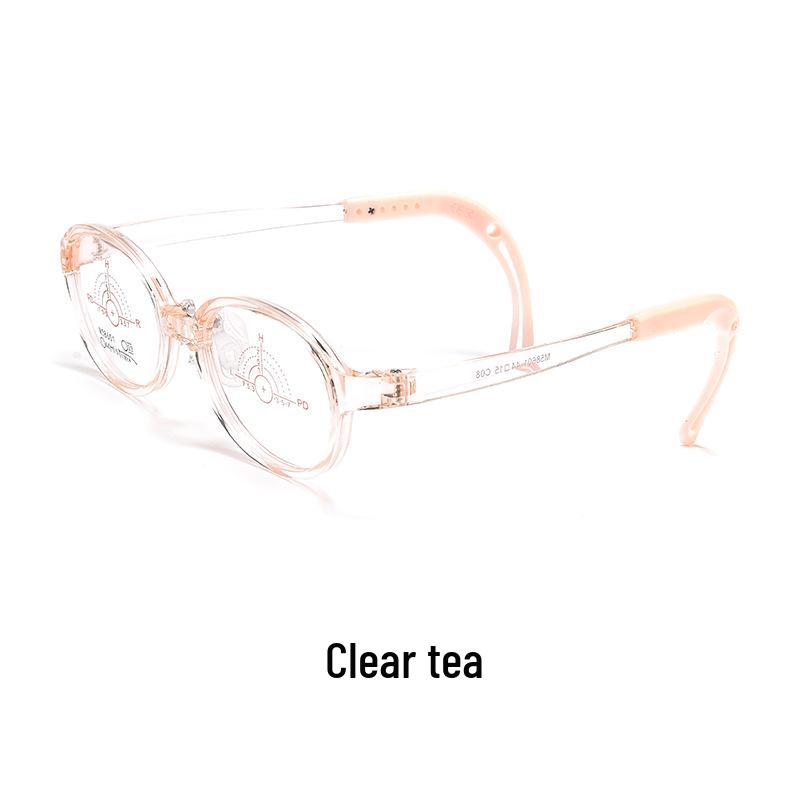 Top-Selling Professional Children's Glasses with Tomato-Style Silicone Nose Pads, Ultra-Light Transparent Gray Unisex Frame
