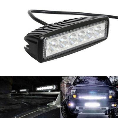 12V Work Light Bar Lamp Driving Fog Lamp Offroad SUV 4WD Car Boat Truck Working Lights 18W Waterproof 6000K White Car Lights