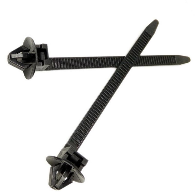 Quick Release Cable Zip Ties Cable Clips for Vehicle Wire Securing Easy Installation Nylon Fasteners Black