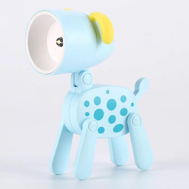 Cartoon Mini Nightlight Cute Decoration Desktop Folding Table Lamp Birthday Gift Cartoon Pet Folding Small Table Lamp with Ears