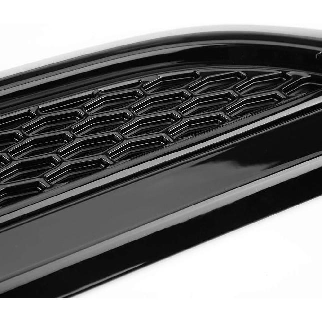 KIMISS Hood Vents, Exterior Hood Air Vent Outlet Wing Trim for Land Rover Range Rover Evoque 2012-2018(Black)