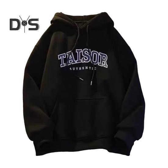 

Толстовка с капюшоном в стиле ретро для пар с принтом букв и завязками на завязках, свободная, с капюшоном и карманом, хип-хоп, унисекс, школьная спортивная толстовка с капюшоном L чёрный