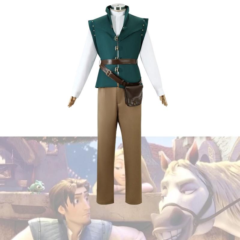 Enchanting Magic Cosplay Costume With Long Hair For Princess Cosplay Featuring Lettuce Prince Flynn Rider Polyester Fiber