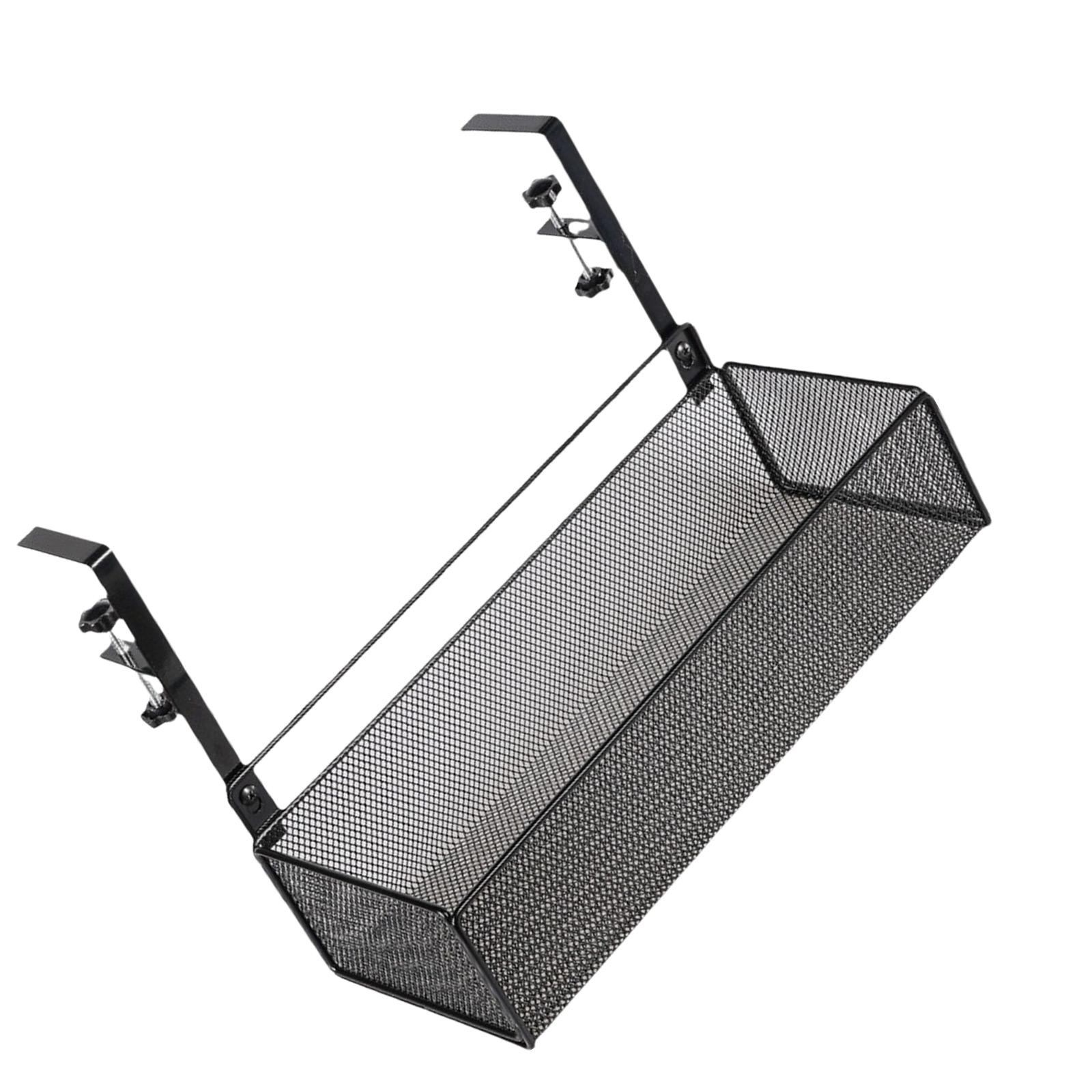 

Корзина для хранения под столом большой вместимости, органайзеры под столом для дома и офиса, легко снимаемая подвесная полка-держатель L чёрный