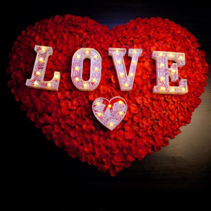 Romantic Proposal & Birthday Decor: LED Alphabet & Number Lights for Surprise Atmosphere