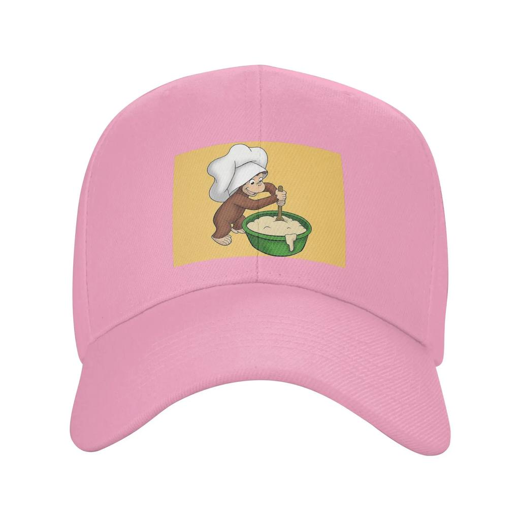 Unisex Baseball Hats Curious George baking a cake Outdoor Streetwear Summer Sports Baseball Caps Hip Hop Cap Casquette Hats