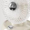 Mini Desktop Cooling Fan with Ambient Decorative Brightness 4-Setting Compact