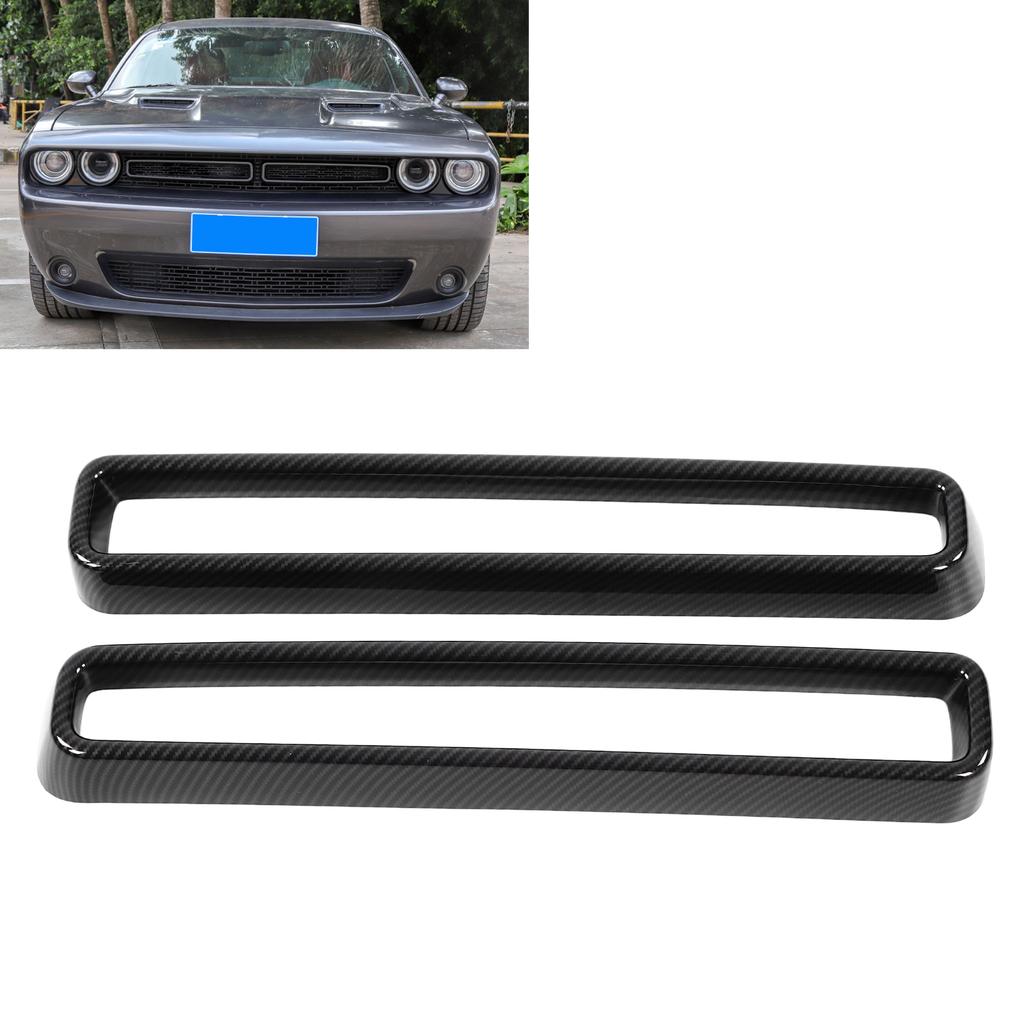 2 Pcs Front Grille Cover Trim Car Adaptations Replacement for     2015‑2021