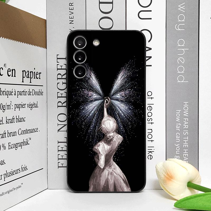 Creative Black Stardust Girl Pattern Phone Case for OPPO Reno 13 12F 11 10 Pro Plus A98 A74 A59 Find X8 X5 X3 Lite 5G Soft Cover