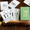 2025 Desk Calendar Mini Book Shape Compact Portable Retro Calendar Thick Paper