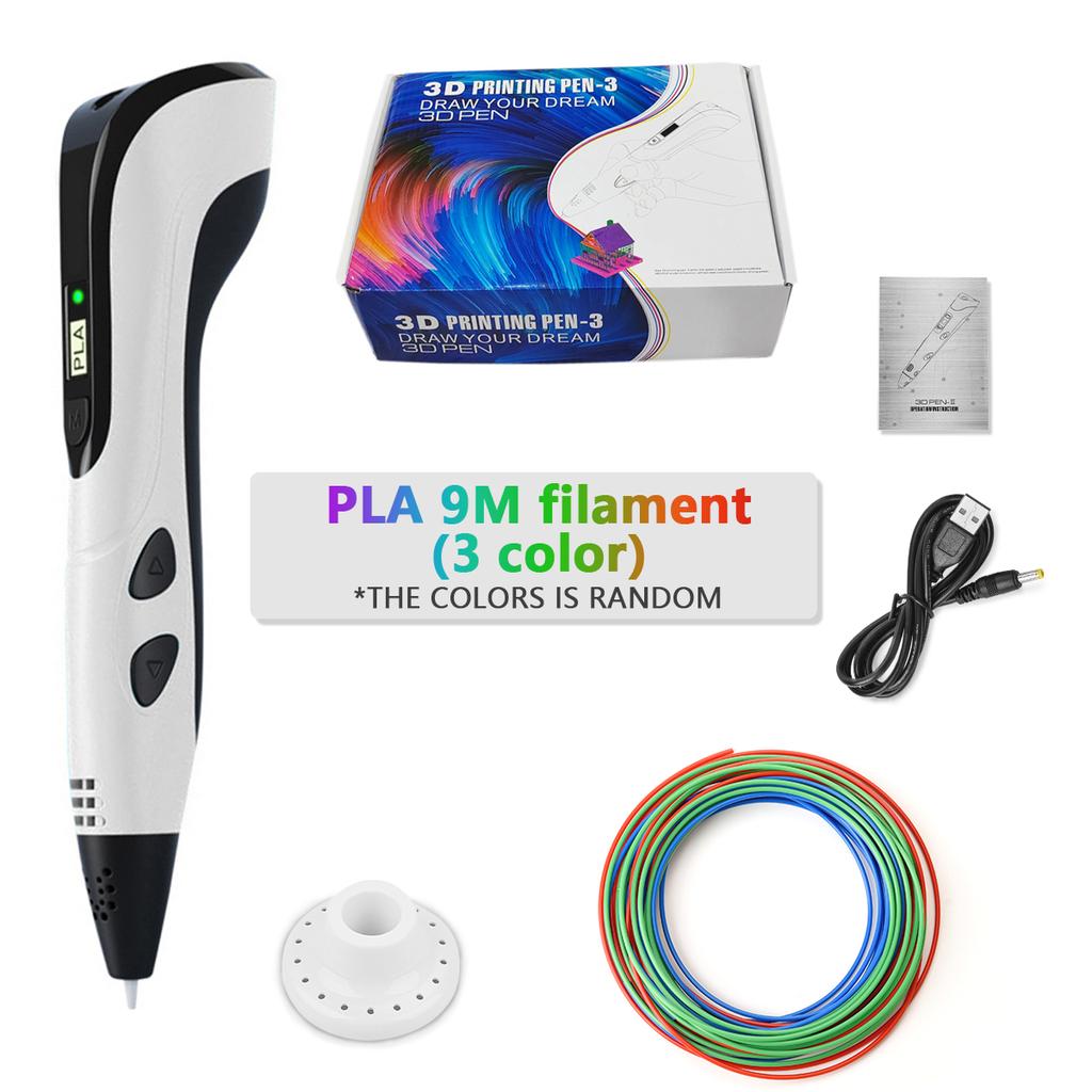 3D Printing Pen diy 3d Pen for Kids Children Birthday Christmas Creative Gift 3d Drawing Pen with LCD Screen Funny Toy