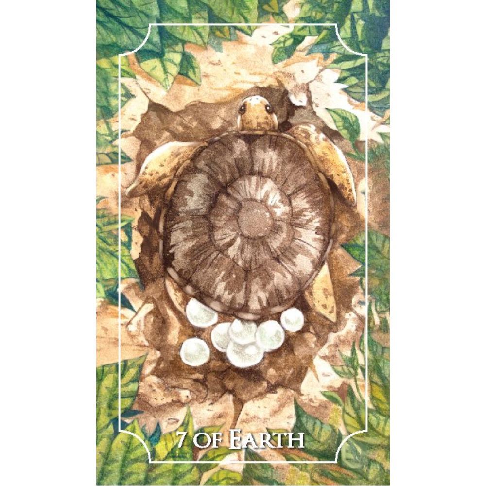 10.3*6cm The Healing Waves Tarot In The Ocean Theme Illustrated with Water Color and Natural Sea Water 78 Pcs Cards