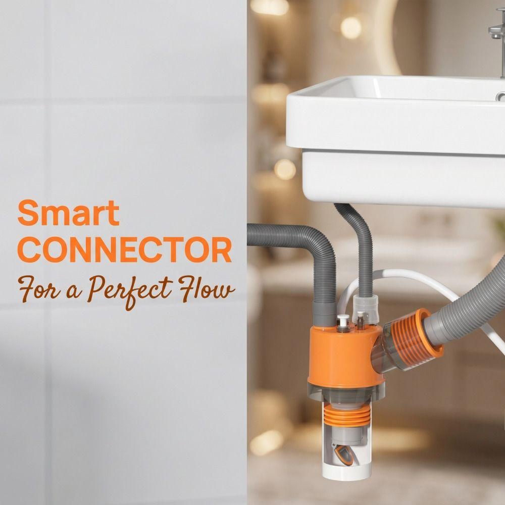 Triple Drainage Pipe Diverter Floor Drain Connects Compatible Air Conditioning