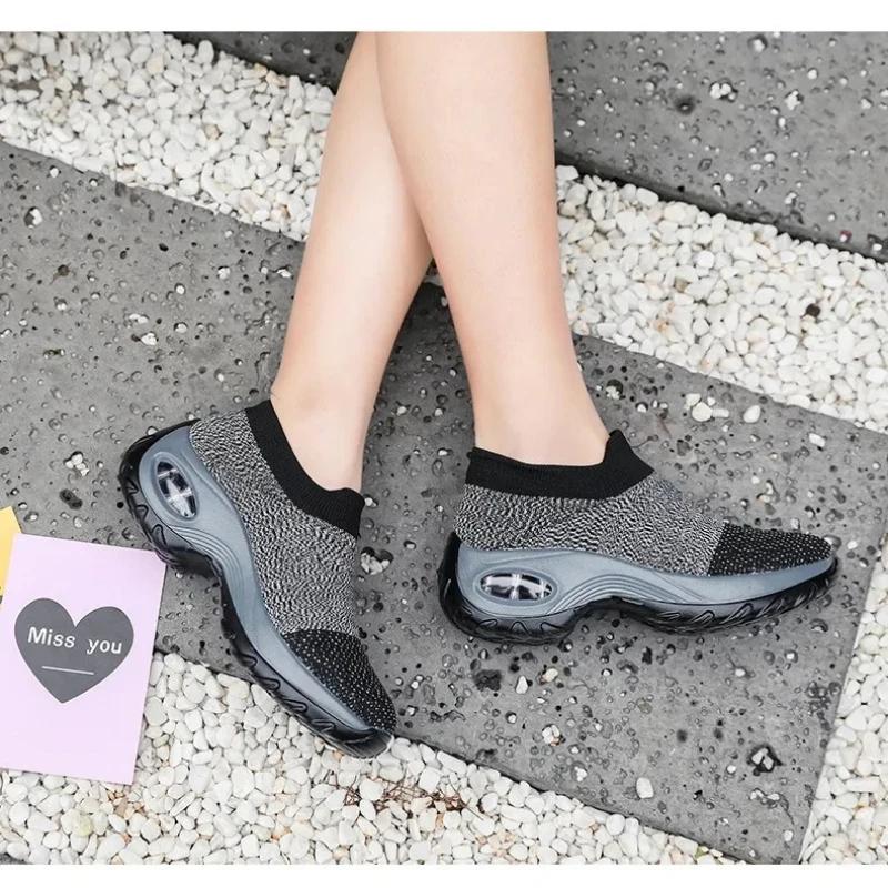 Women'S High Quality Thick Soled Shoes Breathable Structure Avant Garde Durable Rubber All Day Comfortable Casual Women'S Shoes