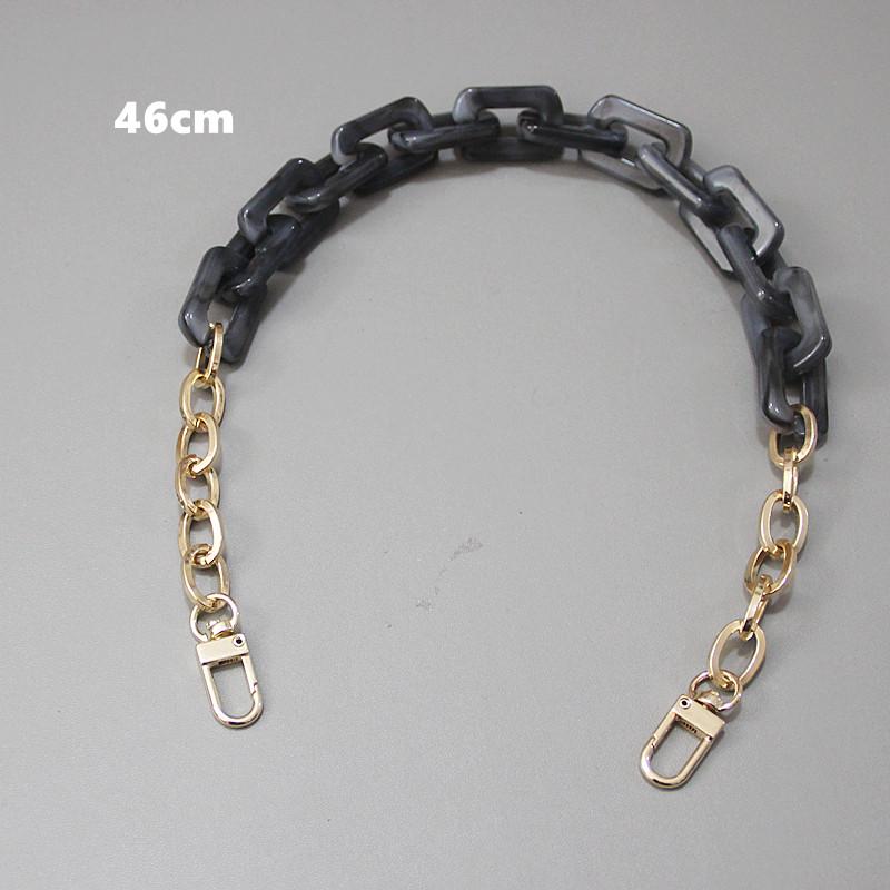 New Fashion Woman Handbag Accessory Chain Detachable Replacement Leopard Amber Green Color Strap Women DIY Clutch Resin Chain