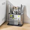 Nordic Style Multi-Compartment Sink Utensil Drainer & Storage