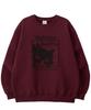 Nasttingijeubeleoldaenmi Bad Cat Sweatshirt_Burgundy