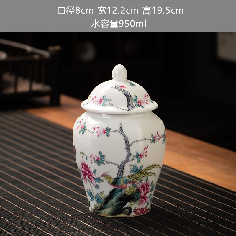 Blue and White Ceramic Sealed Jar Candy Coffee Storage General Jar Household Moisture-proof Tea Jars Tea Packaging Jars Tea Box