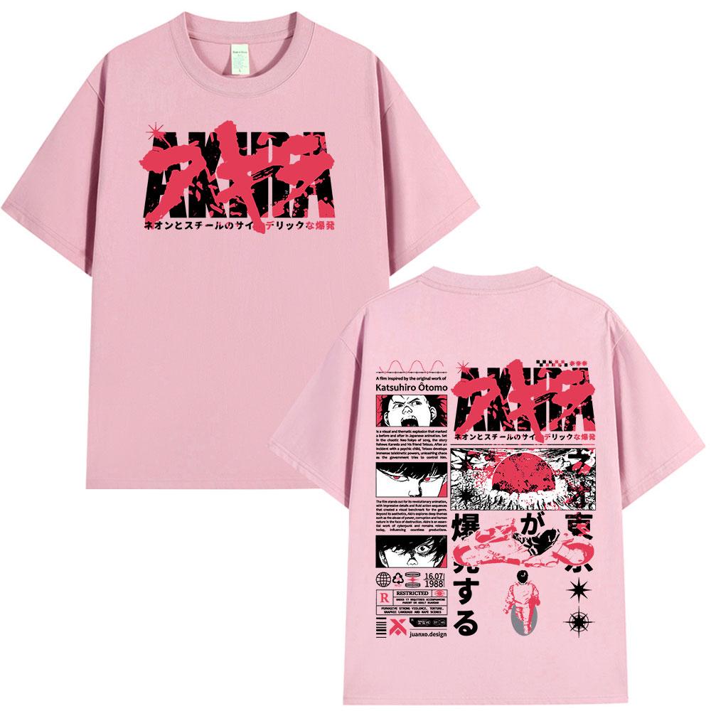 Anime Akira T Shirts 90s Japanese Unisexga Science Movie Shotaro Kaneda T-shirt Unisex's Women Clothing Fashion Cotton Casual T-shirts