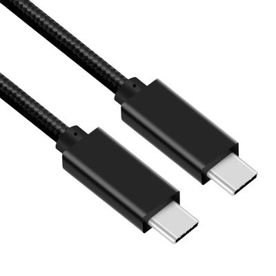 USB3.2 PD100W Type-C C Cable 5A Fast Charging 20GBps High-Speed Data Transfer Nylon Braid Jacket Aluminum Alloy Core Computer