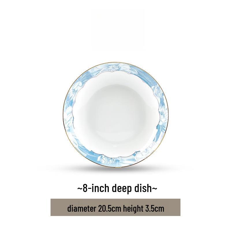 Mode Lanka Ceramic Chinese Light Luxury 8-inch Soup Bowl