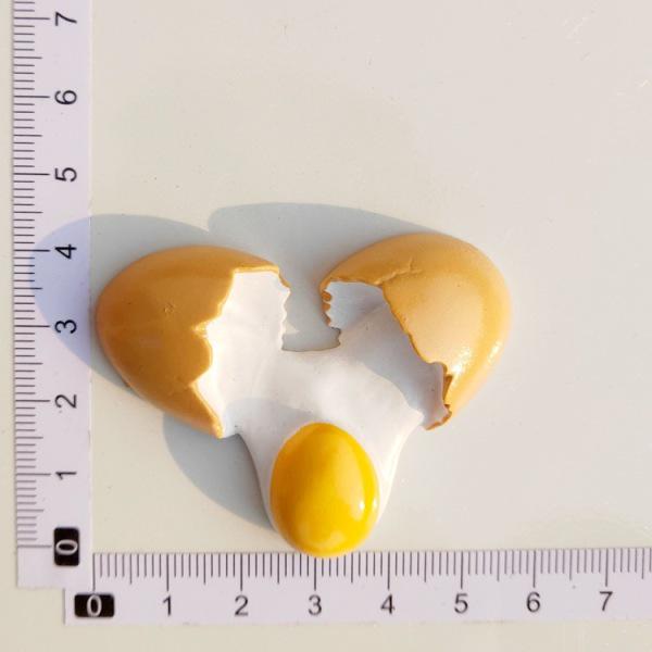 Hi Creative Lovely Resin Refrigerator Magnet Sticker Bread Milk Bacon Fried Egg Pan