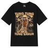Italian Brainrot Tralalero Tralala Tung Tung Tung Sahur Bombardiro Crocodilo Funny Meme T-shirt Men Women Fashion Loose T Shirts