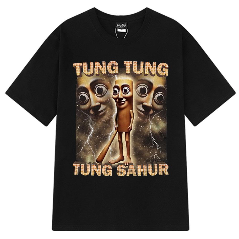 Italský Brainrot Tralalero Tralala Tung Tung Tung Sahur Bombardiro Krokodýl Vtipné Meme Tričko Pánské Dámské Módní Volná Trička
