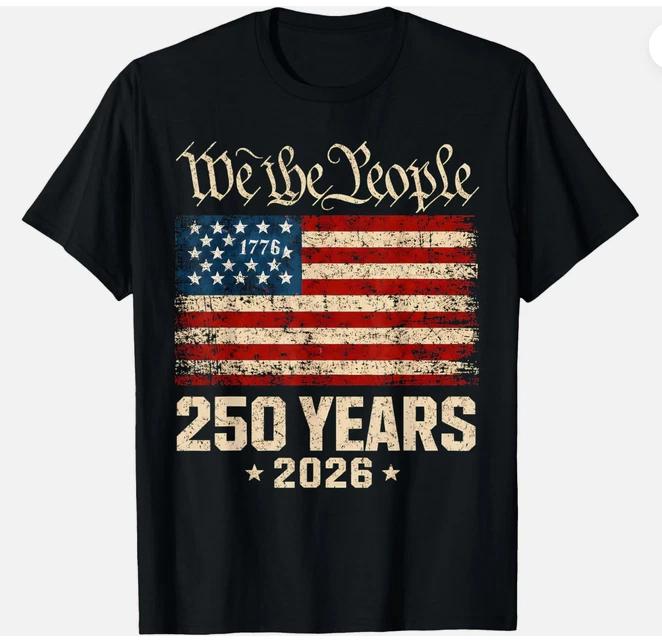 Flag Vintage 250 Years American 1776 2026 250th Usa Birthday Tshirt S