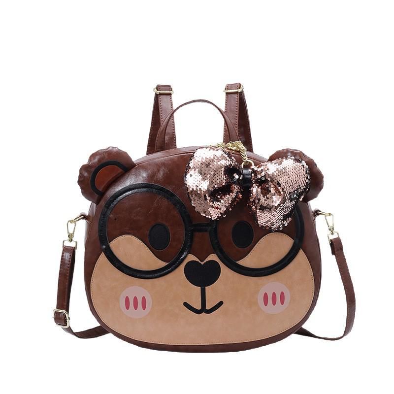 Zaino a tracolla da donna Katie Bear 2025: Design Orso Cartone Animato, Grande Capacità