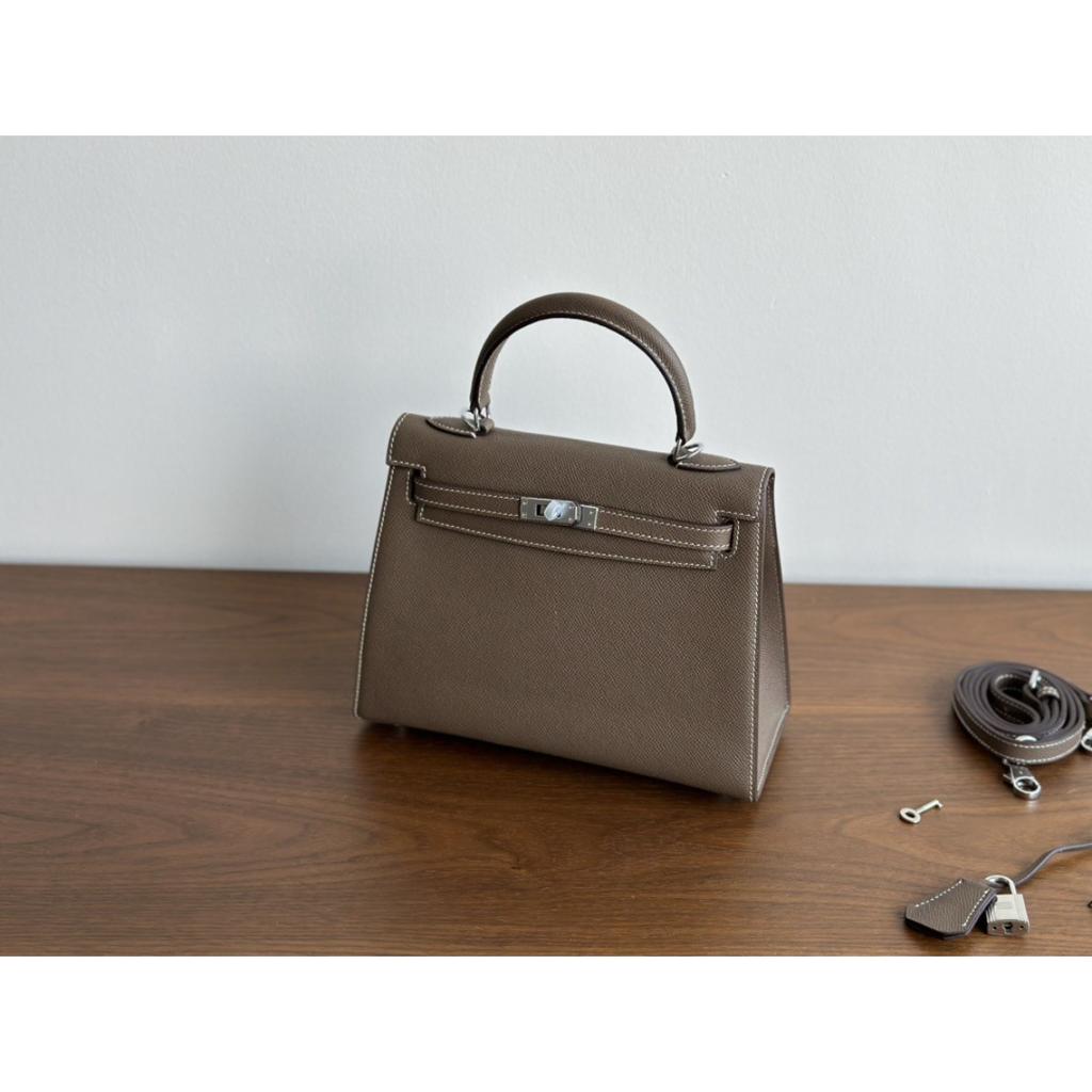 Kazilan Kelly 25 padrão de palma couro de vaca moda ombro portátil mensageiro bolsa de trabalho versátil mini bolsa