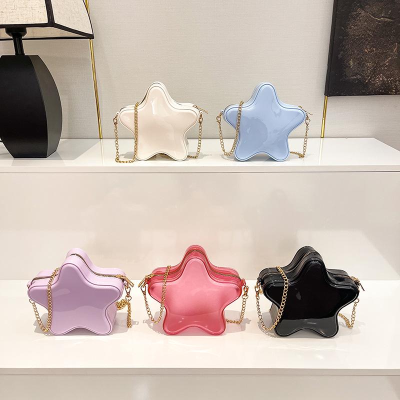 Cute Cartoon Star Bag 2025 Japanese Soft Girl Fashion Shoulder Bag Niche Versatile Messenger Transparent Jelly Bag Tide