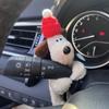 Decoração de embreagem de cachorrinho de pelúcia, limpador de para-brisa de carro, interruptor de seta, decoração, cachorro fofo, laço, boneca de limpador de para-brisa de carro, acessórios de interior
