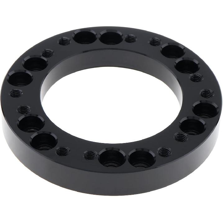 0.5" Steering Wheel Hub Adapter Conversion Spacer, Black Aluminium Alloy 12mm Steering Wheel Hub PCD Adapter Spacer for Momo for Nardi for OMP for
