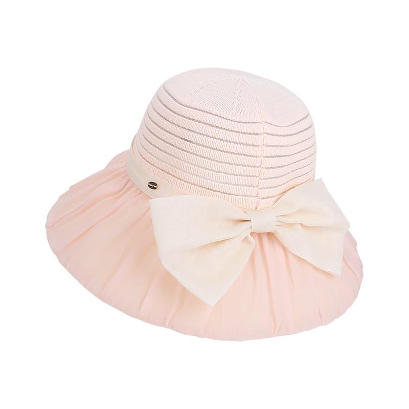 Summer Ladies Flowy Sheer Wide Brim Fisherman Cap With Sunshade For Beach And Travel