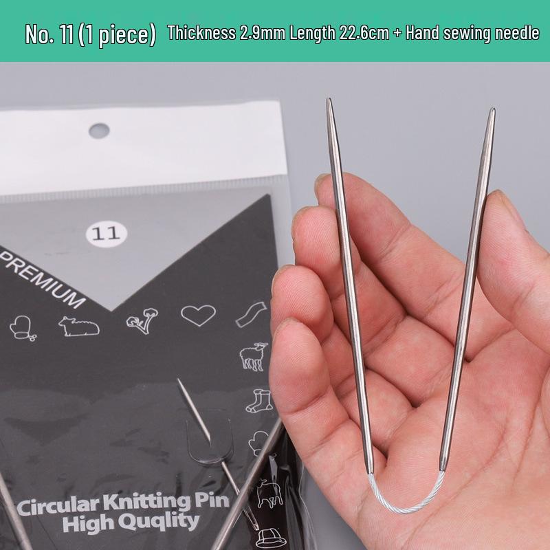 23cm Kurze Rundstricknadeln - Edelstahl für handgemachte Schal- & Sockenprojekte