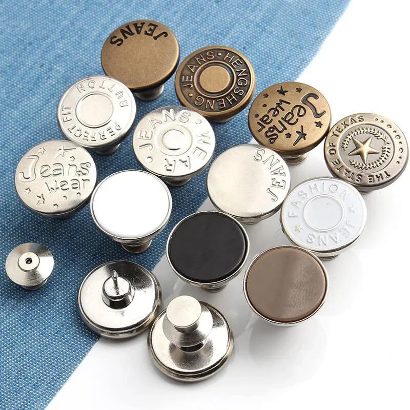 Detachable Stretch Button Jeans Clip Snap Button Perfect Fit Instant Universal Buckle Waist Replacement No Sew Needed Button