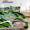 Super soft Ricky and Morty 3-piece bedding set - 1 duvet cover, 2 pillowcases, skin-friendly and comfortable(Without Core)