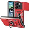 Protective Case - E.F.CONNECTION - For Xiaomi Redmi Note 14 4G - Shockproof - Ring Stand - Red