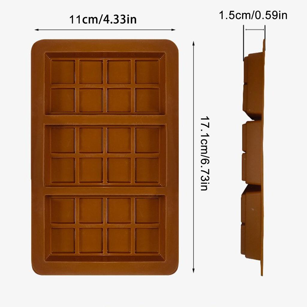 Chocolate Mold, Food Grade Silicone Rectangular Chocolate Baking Mold, Provides Convenient Decoration For Festivals And Occasions,
