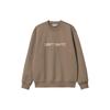 Carhartt Logo Letter Pattern Crew Neck Long Sleeve Sweatshirt Men Sweatshirt Khaki I030546-24E-XX