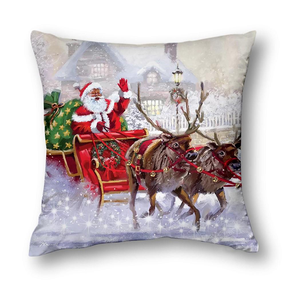 Christmas Decor Cushion Cover Winter Decor Bed Decor Pillow Cover Sofa Decor Cushion Cover Home Decor 40X40 45X45 50X50 60X60Cm
