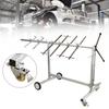 4-Wheel Automotive Spray Paint Stand,Adjustable Car Body Repair Rack,Vehicle Painting Holder,Collapsible Auto Refinishing Rack