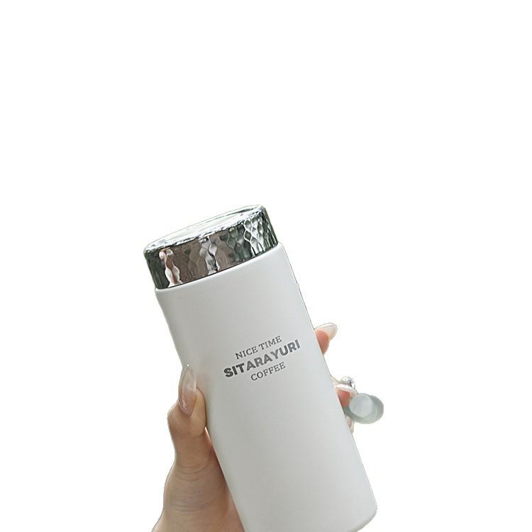 Compact Cute Girly Stainless Steel Thermos Cup - Mini Portable Water Bottle for Students