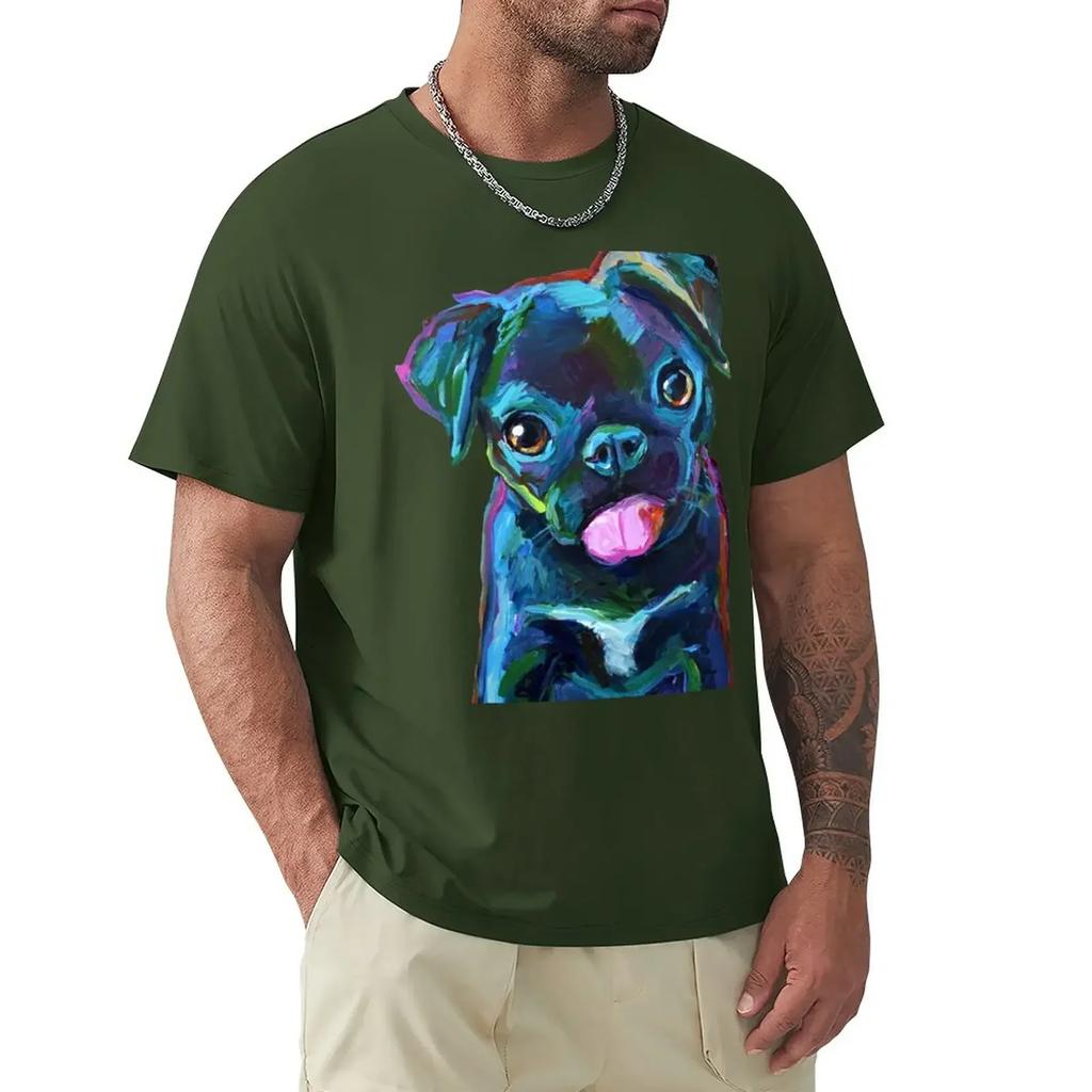 CUTE BLACK PUG PUPPY T-Shirt sweat plus size tops plain t shirts shirts graphic tees cute clothes clothes