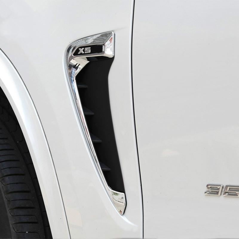 For BMW Xdrive Emblem X5 F15 X5M F85 Shark Gills 3D Stickers Side Fender Vent Decoration Car-Styling Auto Accessories