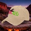 Witch Hat WICKED Vintage Washed Unisex Baseball Cap Black for Parties Camping Travel Fishing Sports