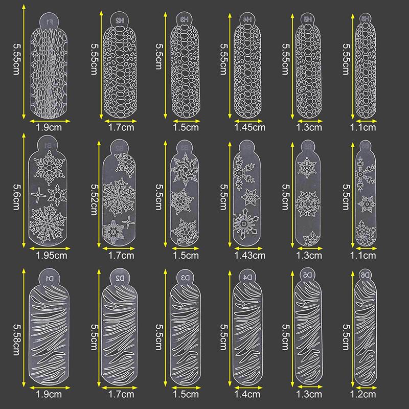 24Pcs/Box 3D French Nail Stickers Reusable Dual Forms - Silicone Molds for Quick Carving Manicure Salon Tool